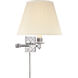 Alexa Hampton Gene 12.75 inch 100.00 watt Polished Nickel Swing Arm Wall Light