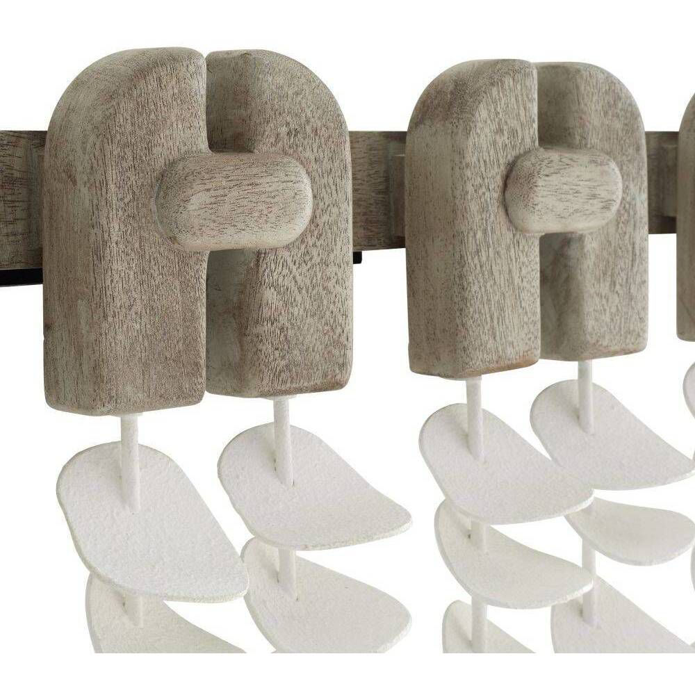 Melt White Gesso and Smoke Wall Decor