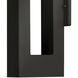Atlantis LED 16 inch Satin Black Outdoor Wall Mount Lantern, Medium