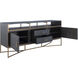 Jameson Natural Black / Black Faux Shagreen / Stained Gold Cabinet