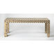 Bone Inlay Crispin  Wood & Bone Inlay Bench