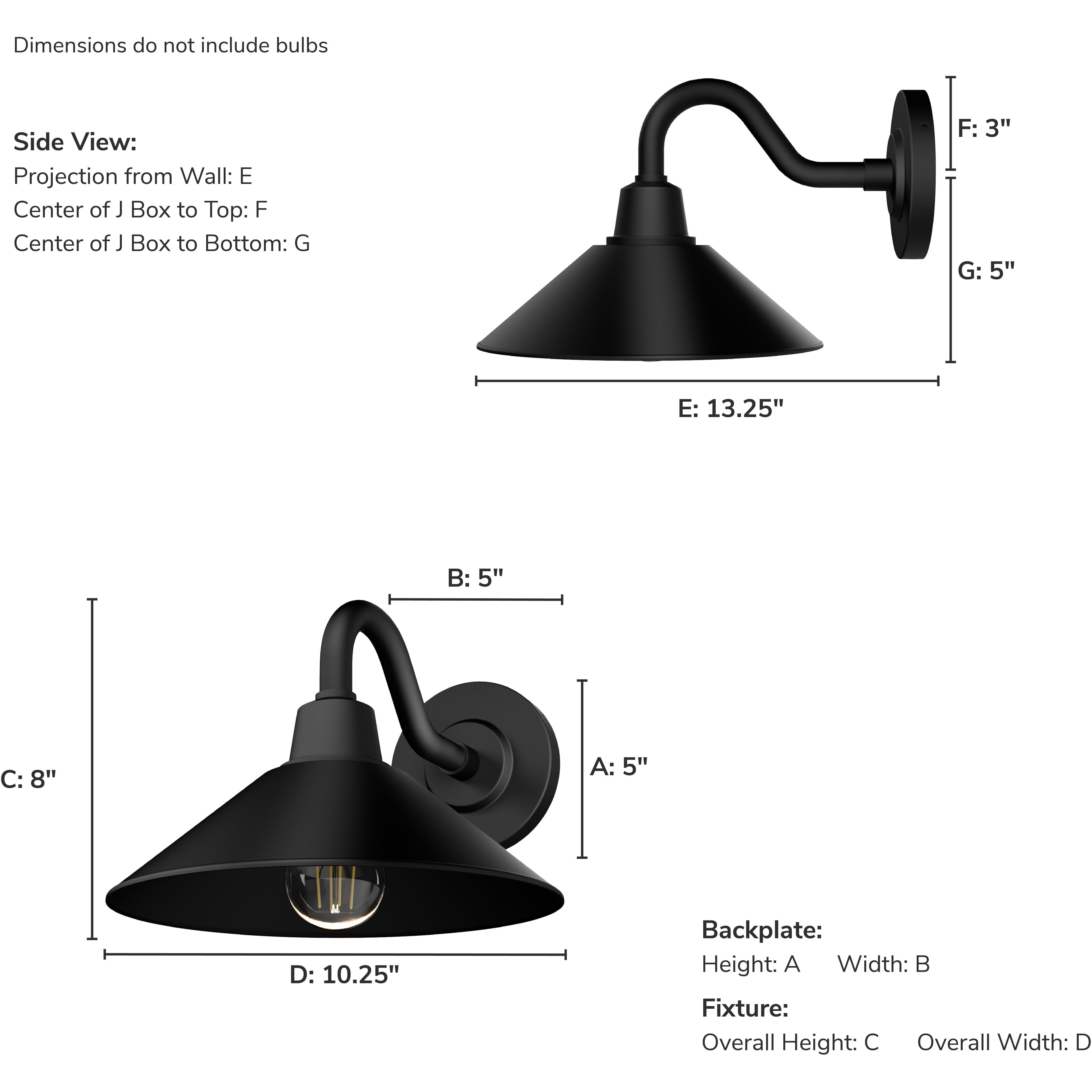 Skyflow 1 Light 8 inch Matte Black Outdoor Wall Light, Small