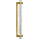 Marie Flanigan Theron LED 3.25 inch Soft Brass and Clear Wavy Glass Linear Bath Sconce Wall Light