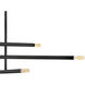 Millie LED 35.75 inch Black Chandelier Ceiling Light, Semi-Flush Mount
