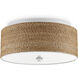 Coulton 1 Light 16 inch Sugar White/Natural Flush Mount Ceiling Light