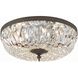 Waltham 3 Light 16 inch English Bronze Flush Ceiling Light in Clear Hand Cut