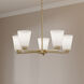 Strayhan 5 Light 24 inch Modern Gold Chandelier Ceiling Light