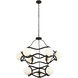 Black Betty 9 Light 36 inch Carbon and French Gold Chandelier Ceiling Light