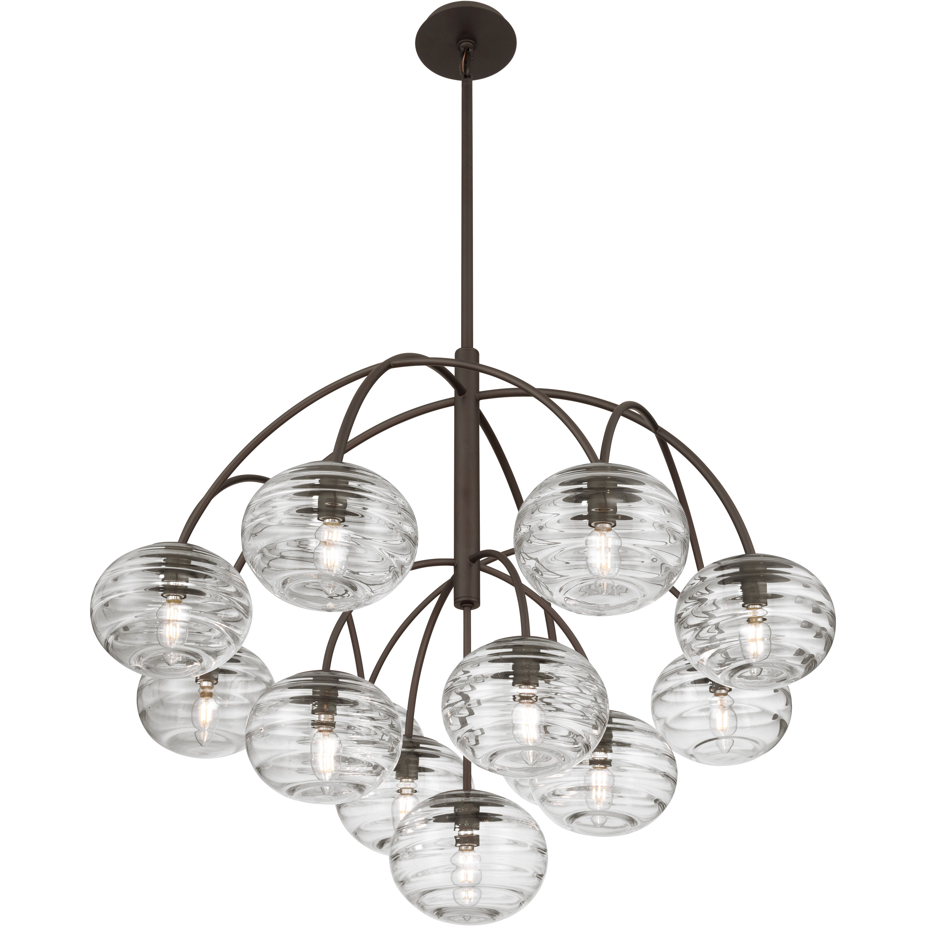 Lenora 13 Light 34.25 inch Dark Bronze Chandelier Ceiling Light