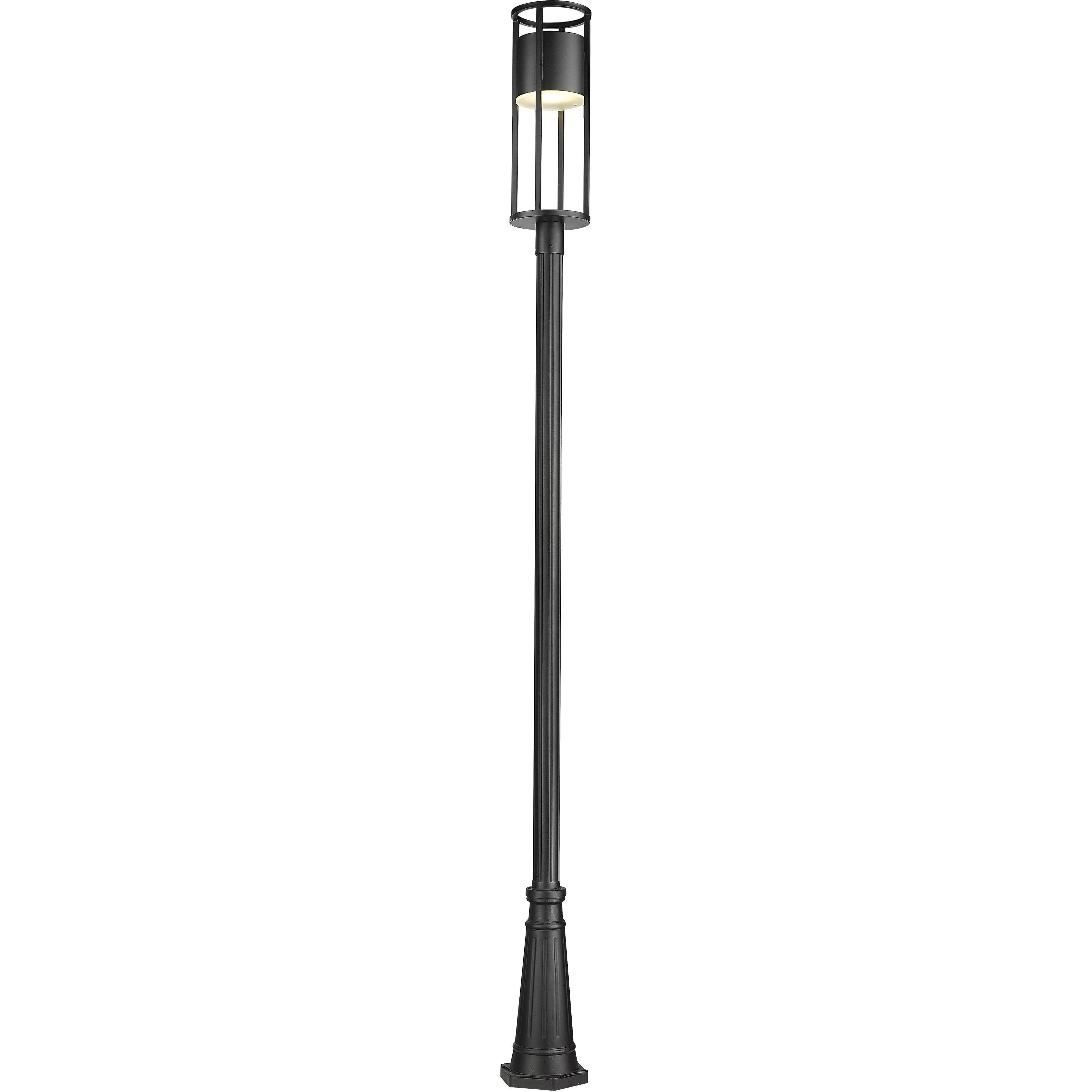 Luca LED 121.75 inch Black Outdoor Post Mounted Fixture