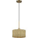Weavington 1 Light 12 inch Antique Gold Leaf Pendant Ceiling Light