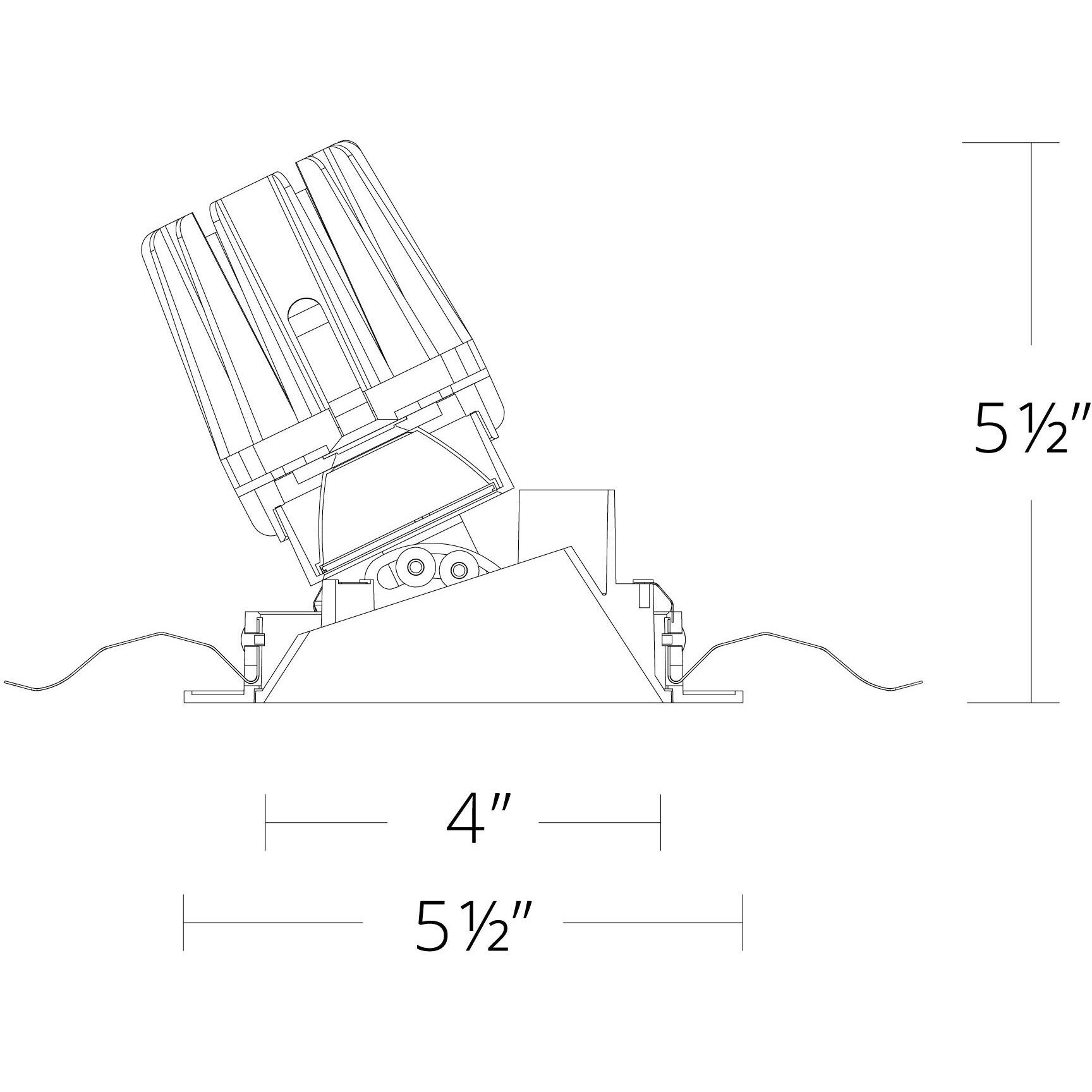 FQ Integrated LED White Recessed Trim in 1800-3000K, 4" LED