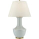 Chapman & Myers Lambay Table 32 inch 100.00 watt Ice Blue Porcelain Table Lamp Portable Light in Linen