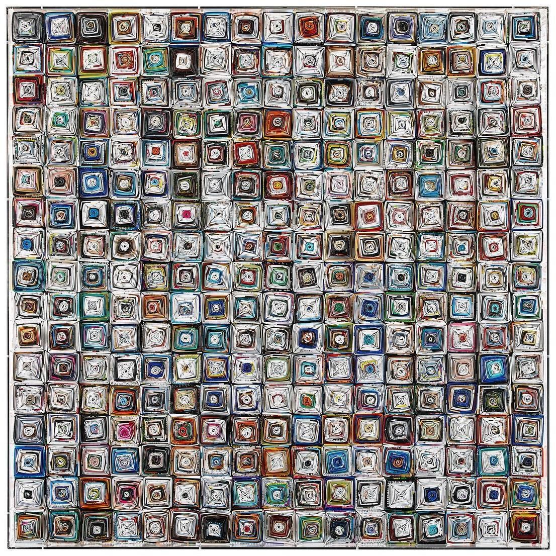 Tony Fey's Textural Tiles 40 X 40 inch Oils and Original Art