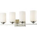 Bordeaux 4 Light 24 inch Brushed Nickel Vanity Wall Light
