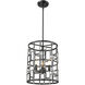 Amoret 3 Light 13 inch Matte Black Convertible Pendant Ceiling Light