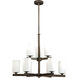 Glendale LED 26 inch Sienna Bronze Chandelier Ceiling Light