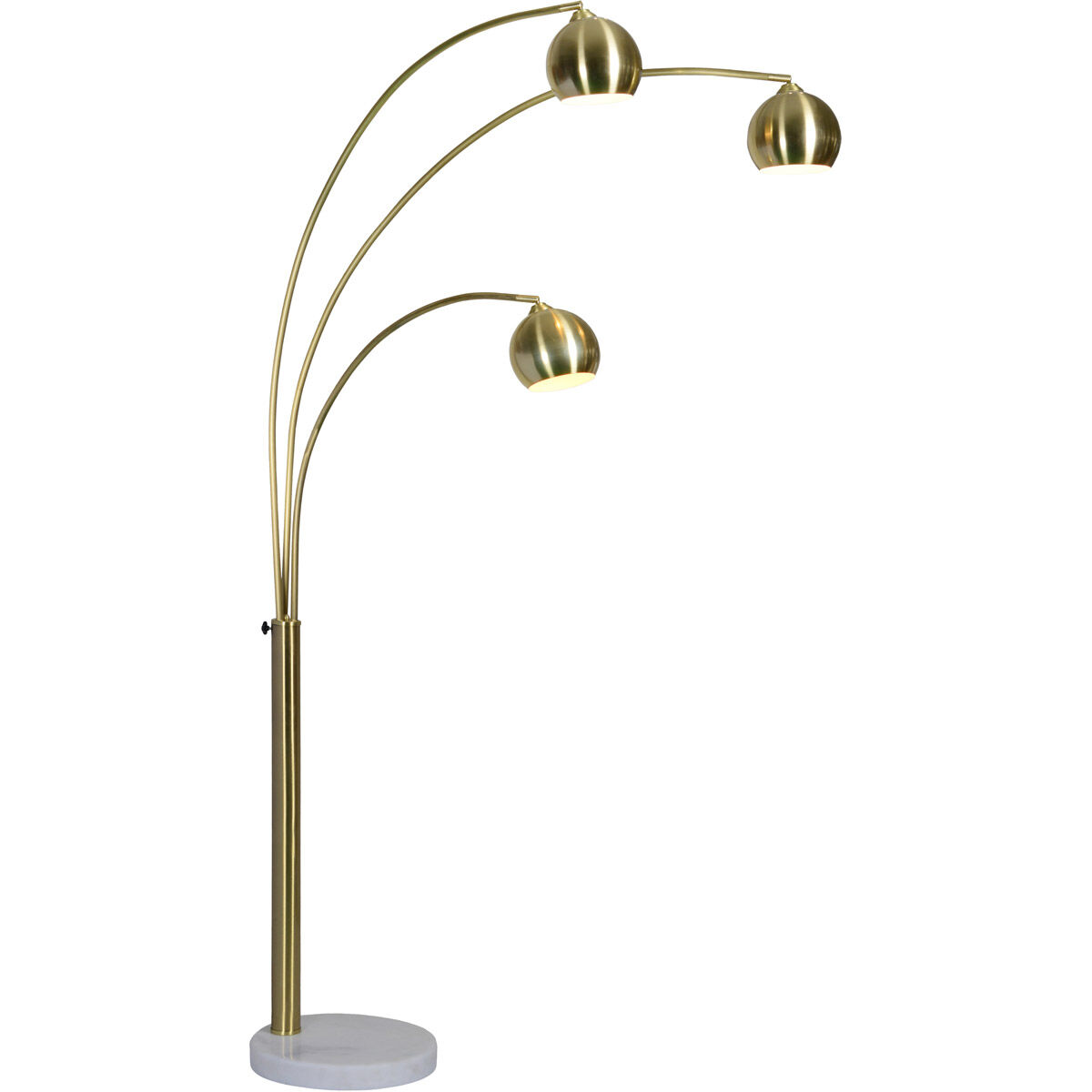 Dorset 83 inch 40 watt Satin Brass Floor Lamp Portable Light, Large