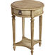 Jules 1 Drawer Round End Table with Storage in Beige