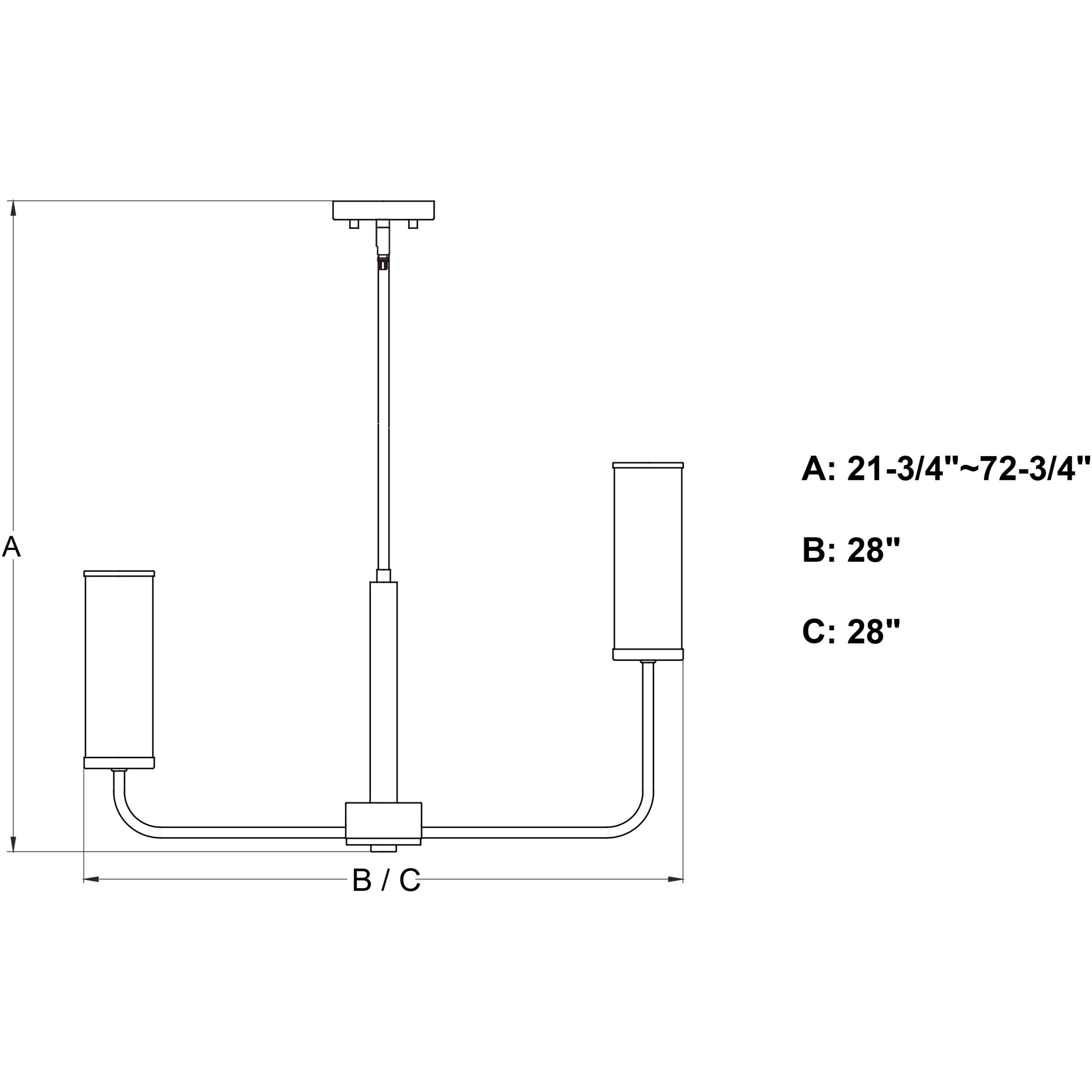 Glencoe LED 28 inch Matte Black Chandelier Ceiling Light