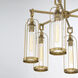 Yasmin 6 Light 27 inch Aged Gold Outdoor Chandelier