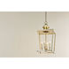 June 4 Light 12 inch Aged Brass and Soft Cream Indoor Lantern Pendant Ceiling Light