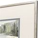 Distant Landscape Green and Blue and Black and White Framed Art