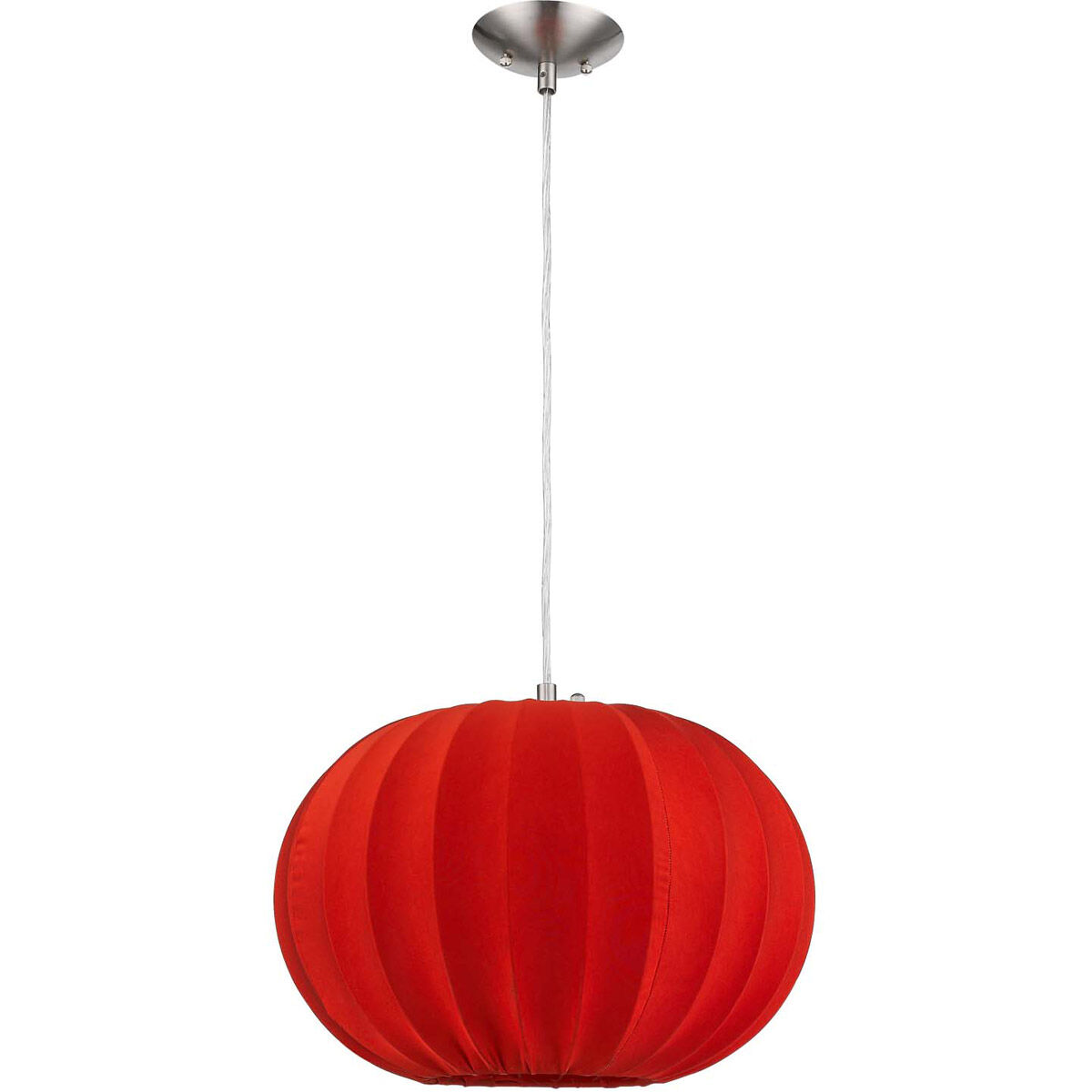 Shanghai 1 Light 17 inch Brushed Nickel Pendant/Semi-Flush Ceiling Light