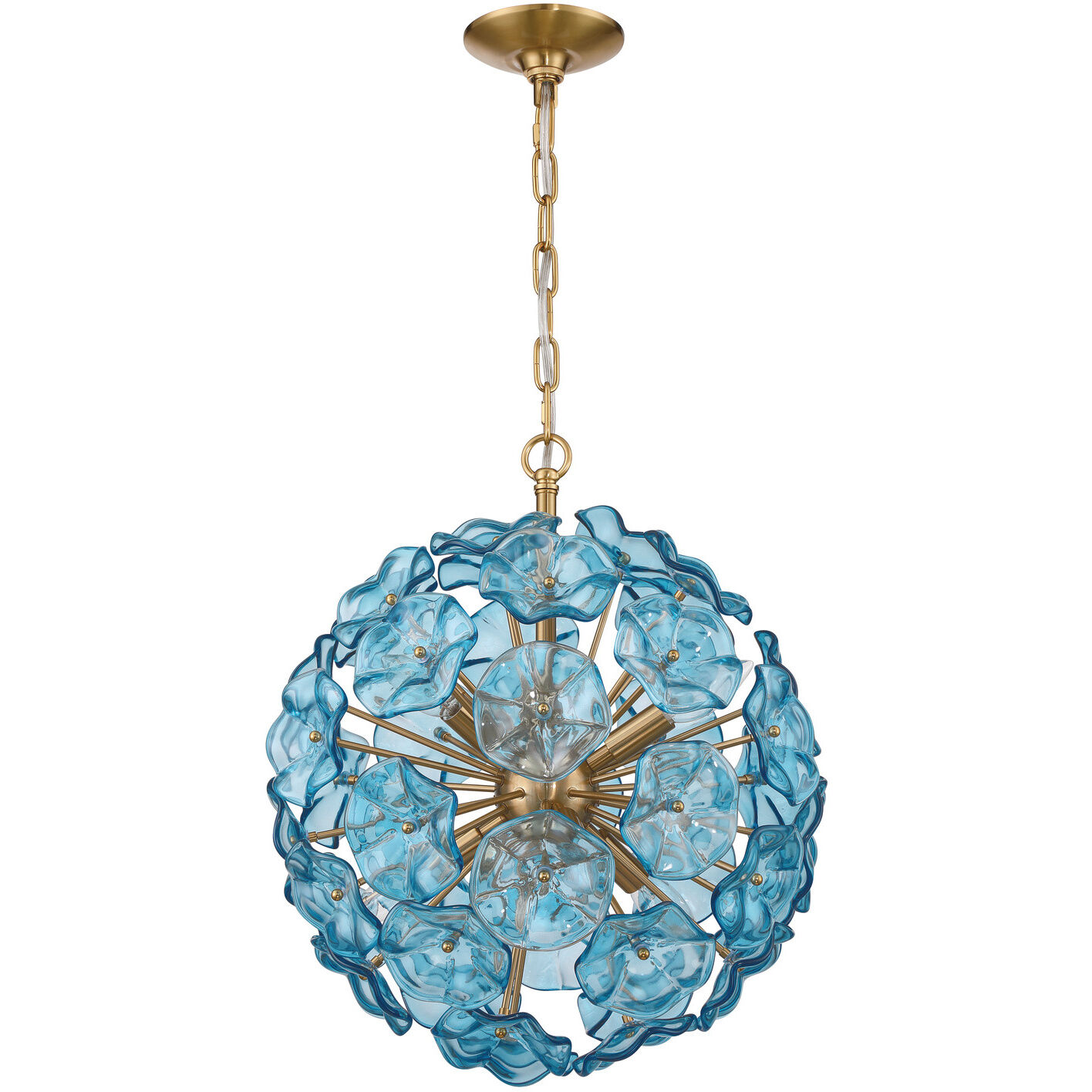 Esme 6 Light 18.25 inch Aged Brass Chandelier Ceiling Light