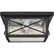Wingate 2 Light 11 inch Textured Black Outdoor Flush Mount