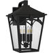 Jaxon 4 Light 17.25 inch Western Bronze Outdoor Wall Lantern