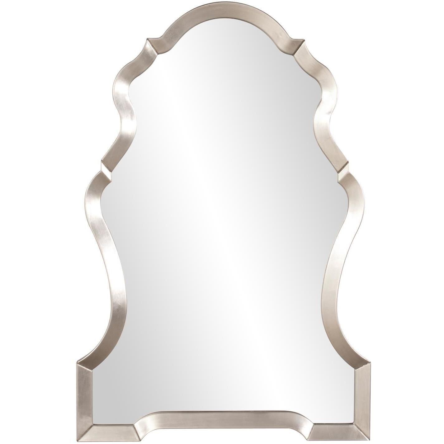 Nadia 44 X 29 inch Bright Silver Leaf Wall Mirror