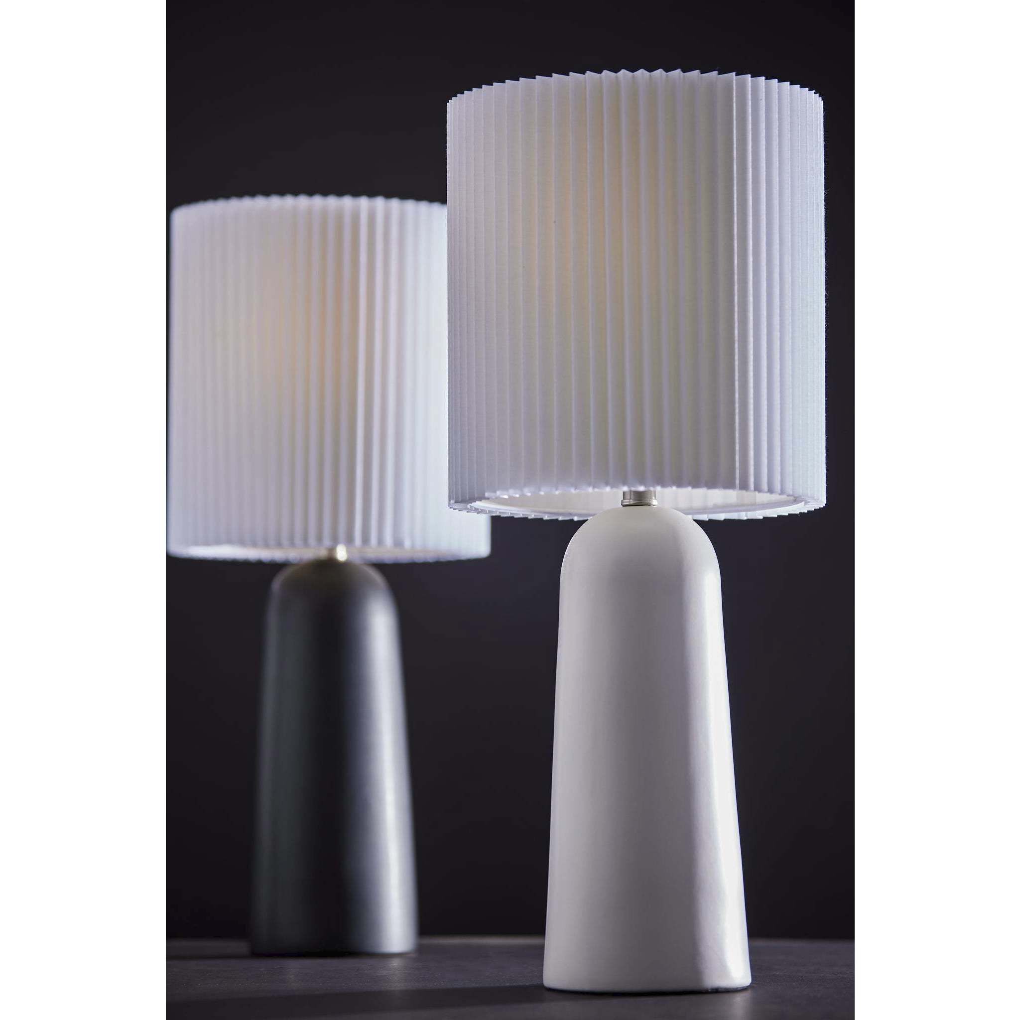 Callie 26 inch 100.00 watt White Ceramic Table Lamp Portable Light