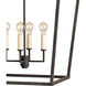 Denison 4 Light 26 inch Mol&eacute; Black Lantern Pendant Ceiling Light, Large