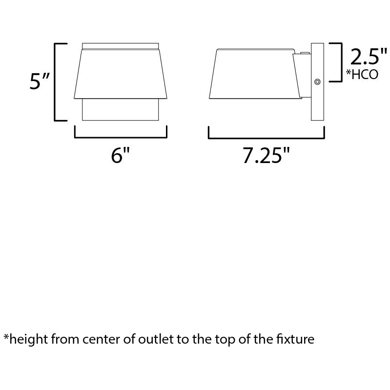 Gateway LED 5 inch Black Outdoor Wall Mount in With Photocell