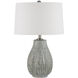 Fidella 24 inch 150 watt Reactive Black & White and Brushed Nickel Table Lamp Portable Light