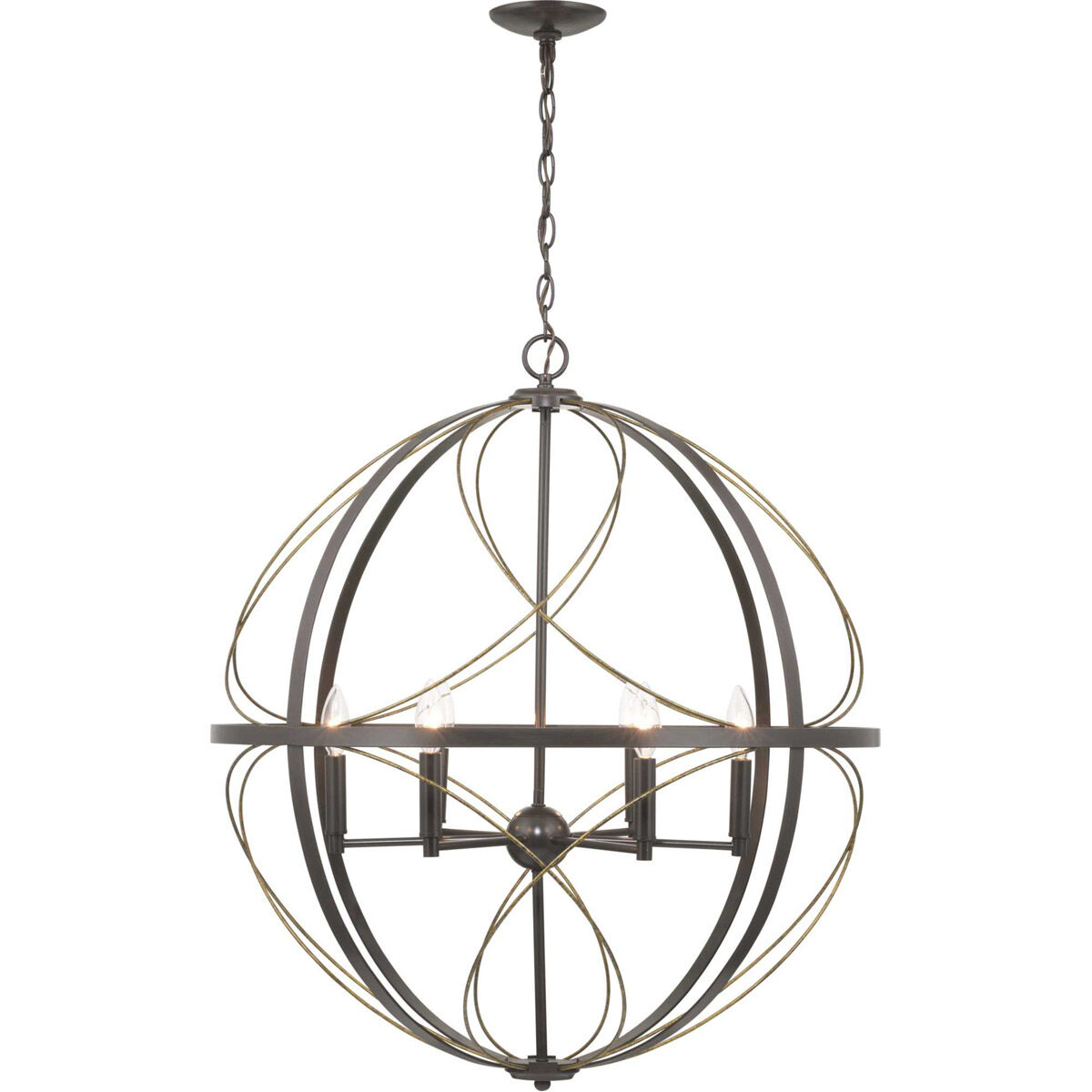 Gerald Ave 6 Light 28 inch Antique Bronze Pendant Ceiling Light