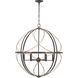 Gerald Ave 6 Light 28 inch Antique Bronze Pendant Ceiling Light