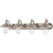 Downtown Edison 4 Light 39 inch Brushed Nickel Bath Light Wall Light 