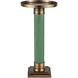 Gavin 11 inch Green and Antique Brass Accent Table