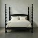 Brancusi Hand Rubbed Black Bed, Eastern King