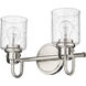 Kinsley 2 Light 14.5 inch Brushed Nickel Bath Vanity Wall Light