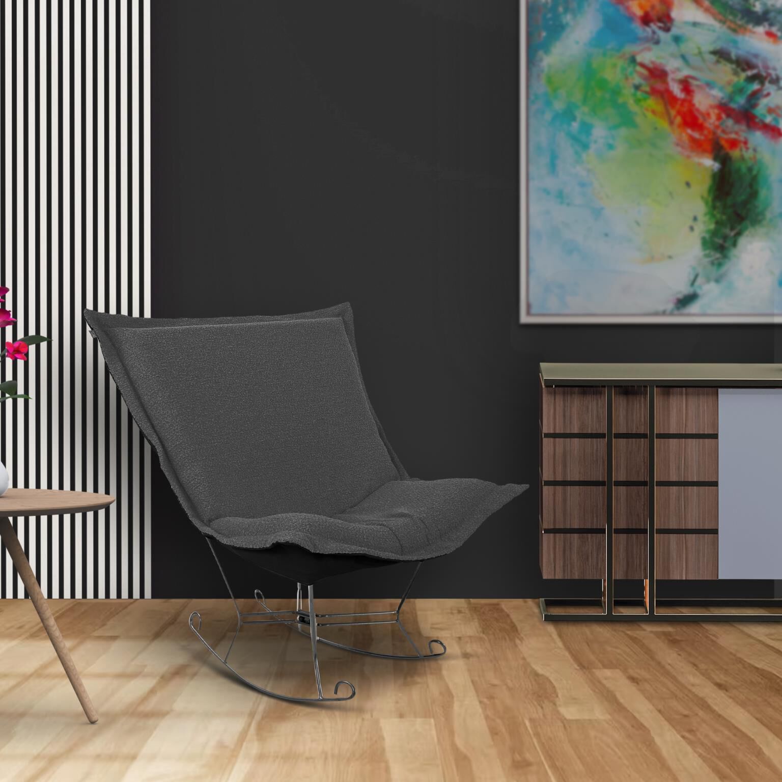 Barbet Charcoal Rocker