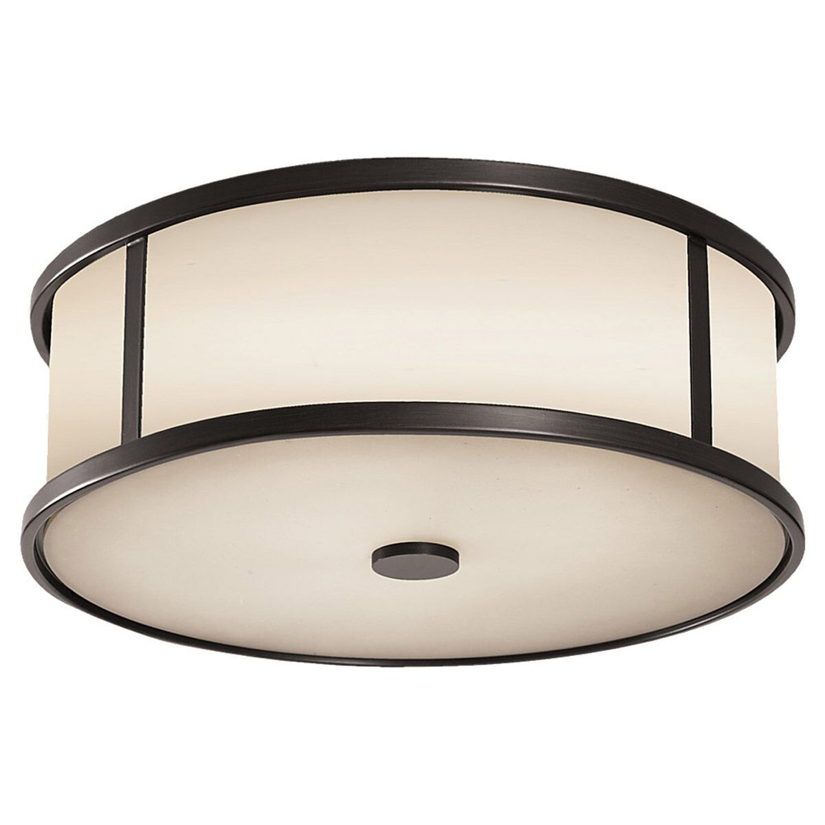 Galena 3 Light 14 inch Espresso Outdoor Flush Mount