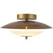 Prescott 15.63 inch Vintage Brass Flush Mount Ceiling Light