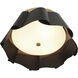 Waveform 3 Light 14 inch Dark Bronze with Legacy Brass Flush Mount Ceiling Light