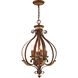 Villa Verona 4 Light 16 inch Verona Bronze with Aged Gold Leaf Accents Foyer Ceiling Light