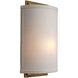 Riley LED 8 inch Antique Brass Wall Sconce Wall Light in White Linen, Inline