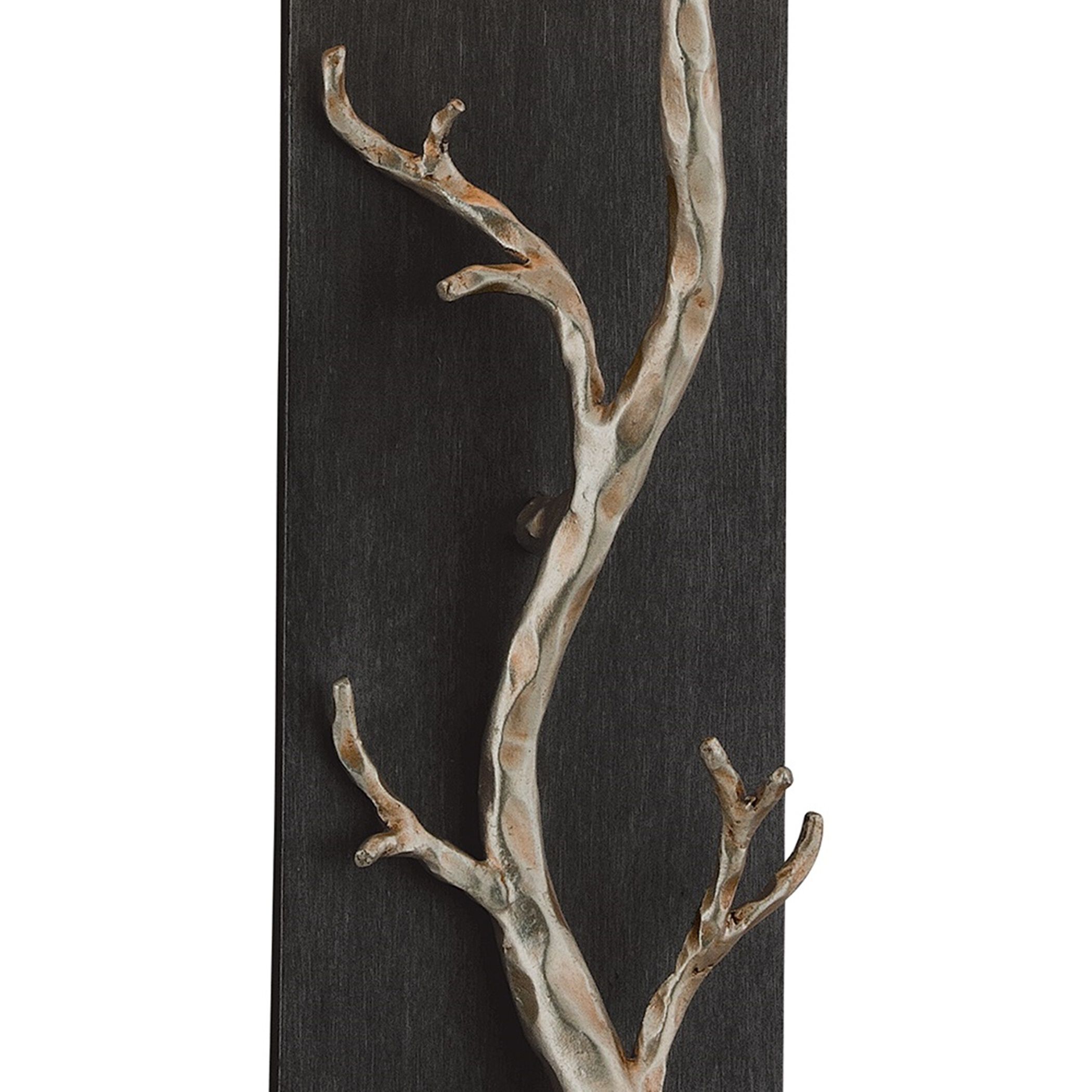 Adirondack 1 Light 4.75 inch Graphite And Silver Leaf Wall Sconce Wall Light