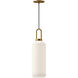 Alora Mood Soji 1 Light 6 inch Aged Gold Pendant Ceiling Light in Matte Opal Glass